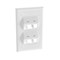 Panduit FACEPLATE SVF 4PT CLASSIC SLOPED WHITE CFPSL4WHY - alternate 1